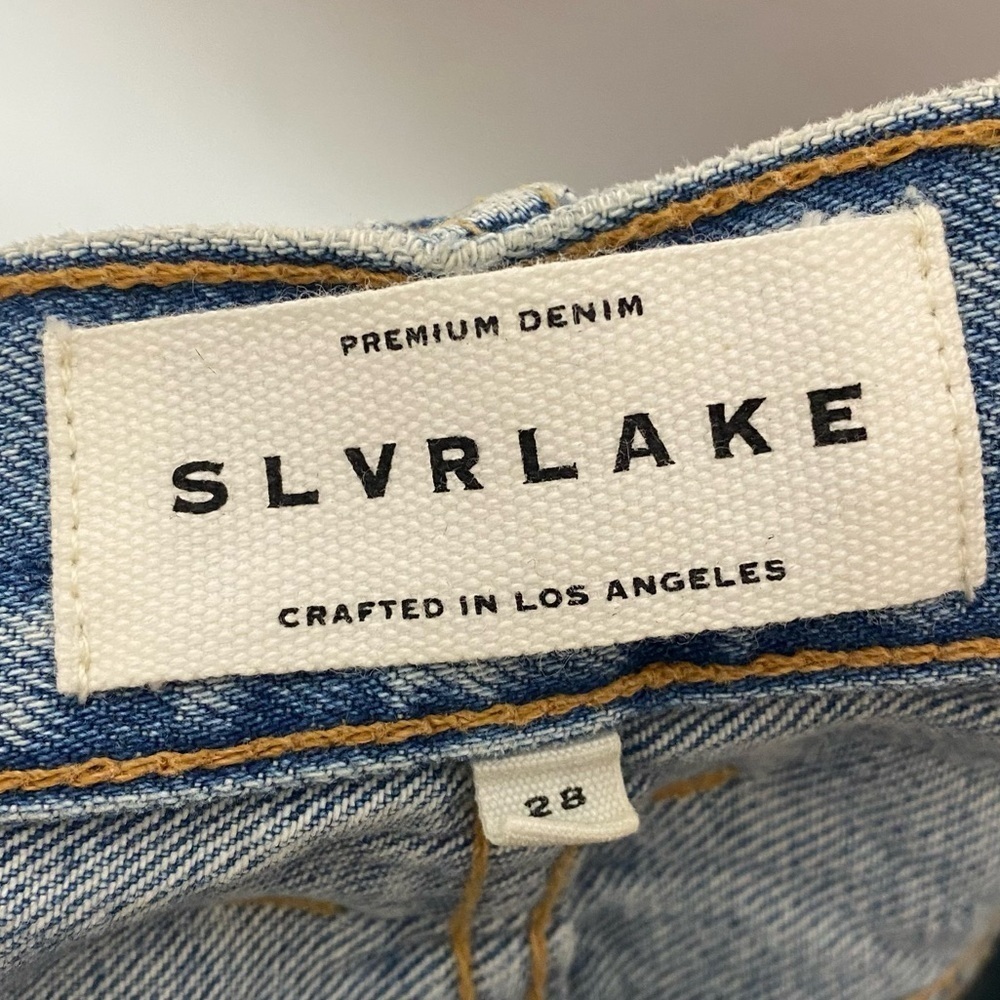 SLVRLAKE Beatnik Ankle Slim Leg High Rise Jeans Light Wash Cotton Stretch - Picture 4 of 5